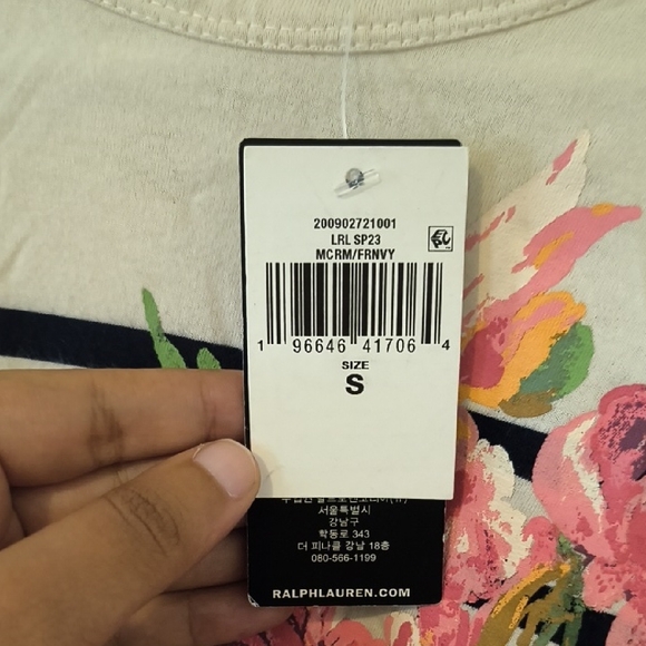 NWT Ralph Lauren | Floral Striped Blouse - Picture 4 of 5